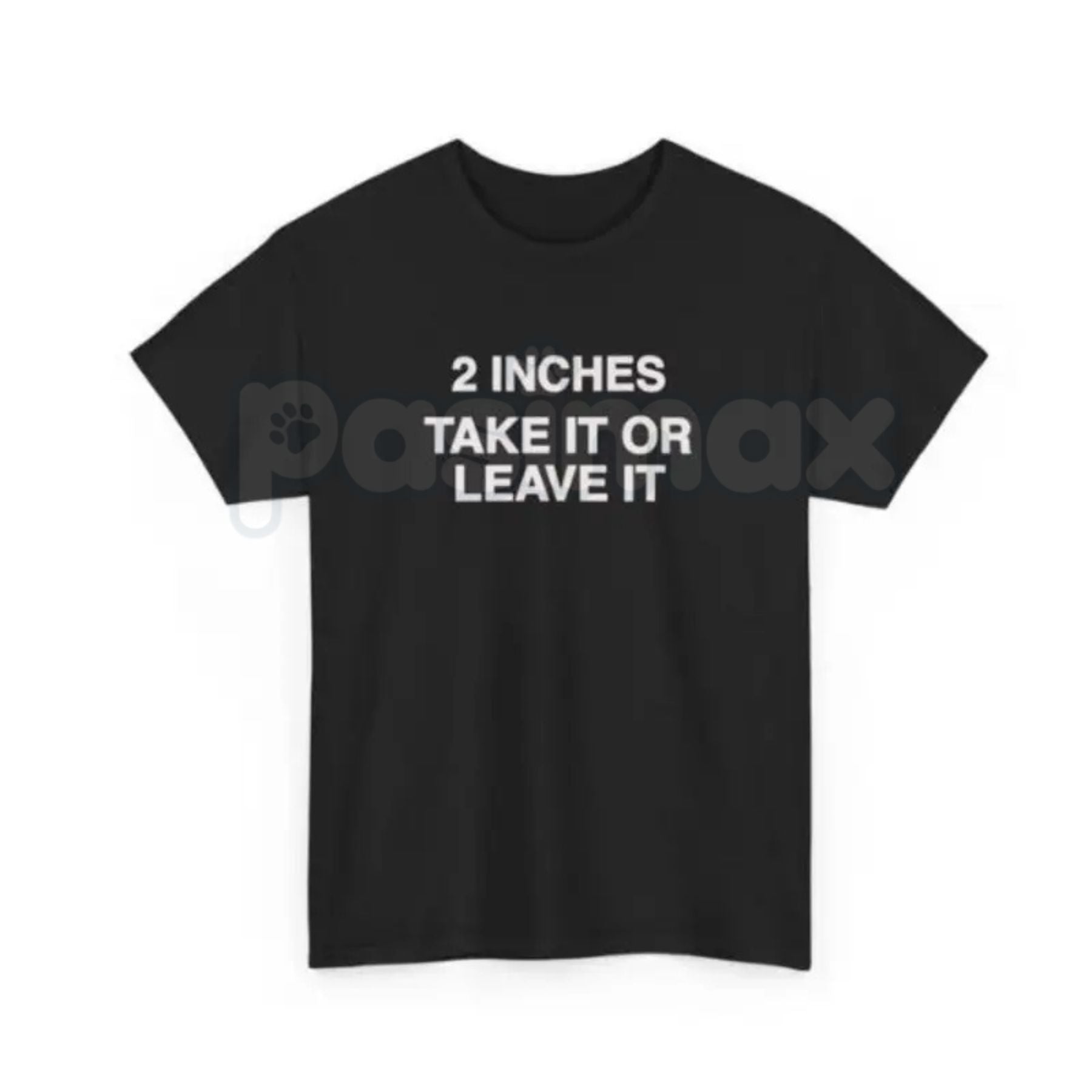 Vintage "2 Inches Take It Or Leave It" T-Shirt – Retro 90s Ad Style Funny Meme Tee, Premium 100% Cotton Sarcastic Men's Top, Soft Lived-In Heavyweight Gag Gift, Made in USA