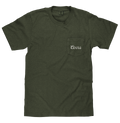 Tee Luv x Comfort Colors Faded Coors Rodeo Cowboy Left Chest Pocket T-Shirt - Moss Green