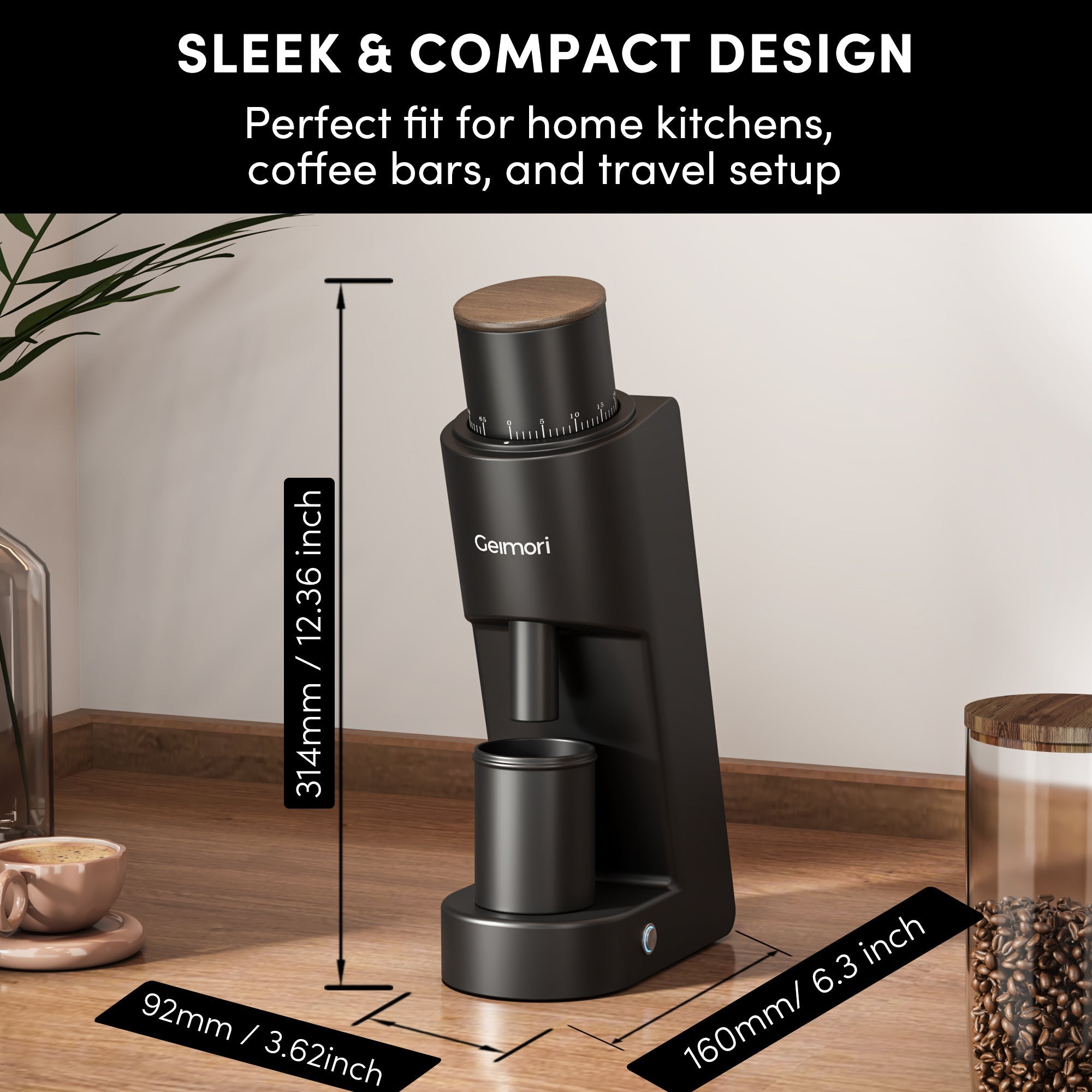 Geimori GU38 Coffee Grinder | Compact Single Dose Grinder