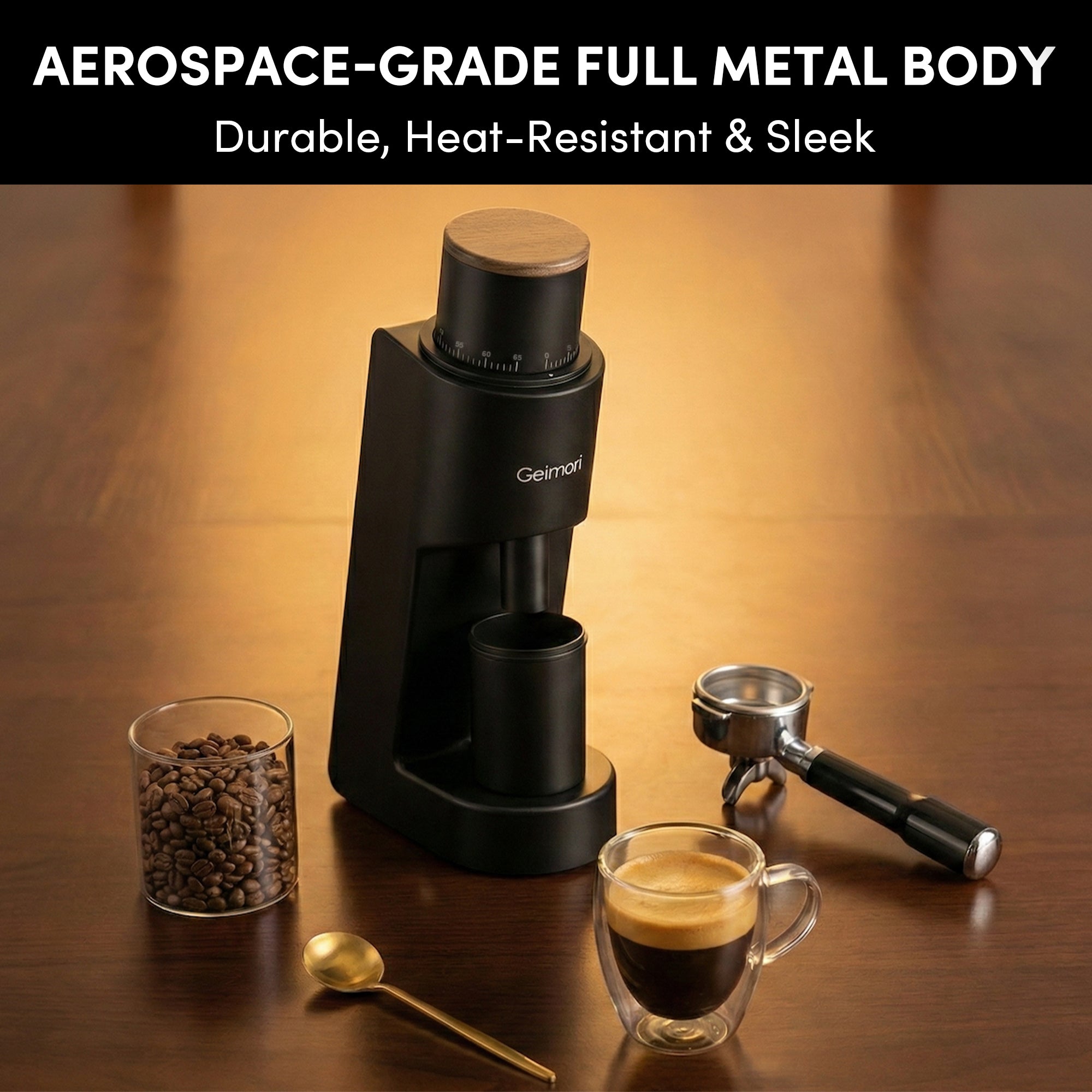 Geimori GU38 Coffee Grinder | Compact Single Dose Grinder
