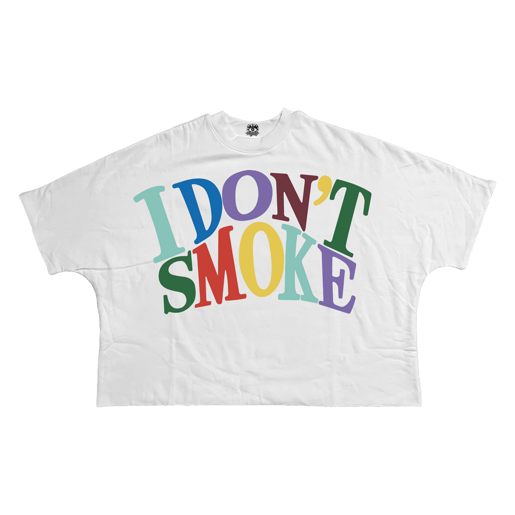 I Dont Smoke Streetwear Cropped Boxy Tee Unisex Cotton 280GSM Heavyweight Cotton Tee